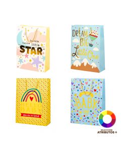 Bolsa papel grande frases figuras