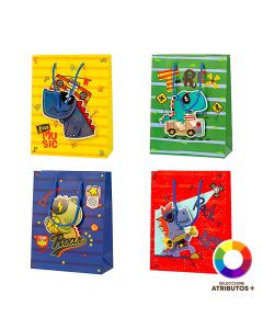 Bolsa papel dinosaurio pequeña