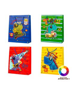 Bolsa papel dinosaurio mediana