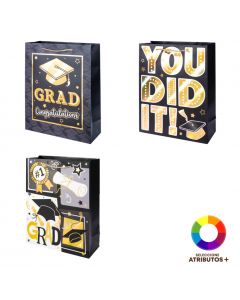 Bolsa papel graduación mediana