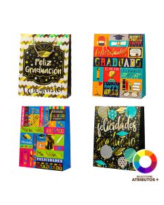 Bolsa papel graduación mediana