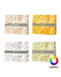 Bolsa papel flores mediana