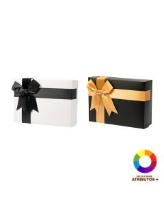 Caja cartón con lazo decorativa