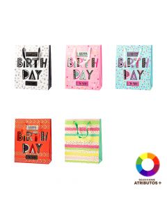 Bolsa papel cumpleaños decorativa