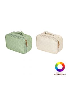 Cosmetiquera estampado cuadros