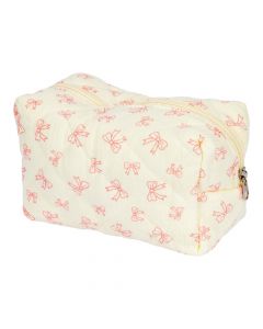 Cosmetiquera estampado lazo