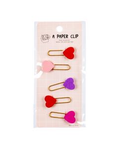 Clip metálico diseño corazón