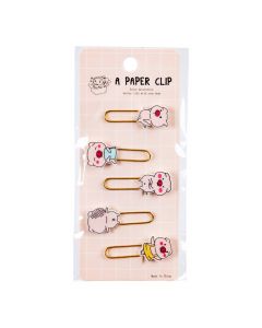 Clips metálicos diseño cerdito