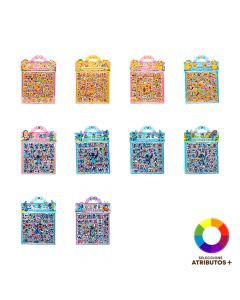 Stickers personajes plástico