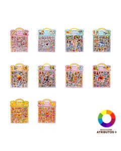 Stickers personajes plástico