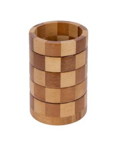 Portacubiertos bambú cuadros