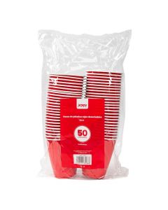 Vasos plásticos rojos 18 oz