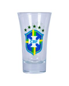 Vaso tequilero escudo brasil 8,5x15cm vidrio