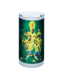 Jarra cervecera brasil 15x25cm amarillo vidrio