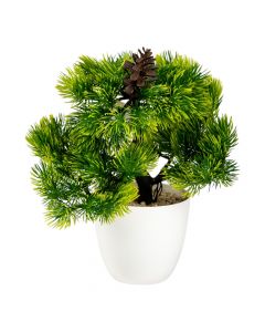 Planta artificial verde y blanco
