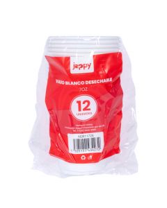 Vasos plásticos 7oz blancos