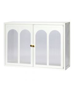 Estante metálico 2 puertas blanco
