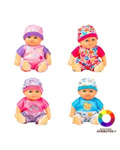 Muñeca bebé con chupón