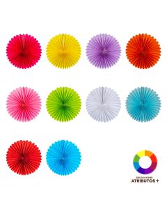 Roseta papel 30cm surtido
