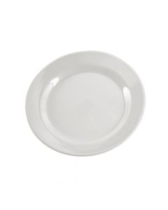 Plato melamina plano blanco 8pulg