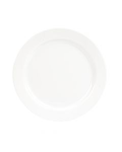 Plato melamina plano 10pulg blanco