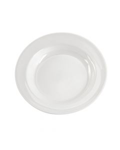 Plato melamina plano 8pulg blanco