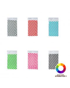 Bolsa papel líneas decorativa