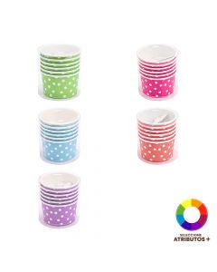 Recipiente cartón con puntos