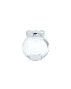 FRASCO VIDRIO CON TAPA REDONDA 8CM