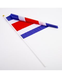 Bandera tela estampado Costa Rica 30x45cm