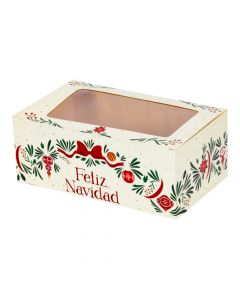 Caja navideña con ventana