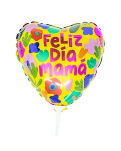 Globo metálico corazón mamá
