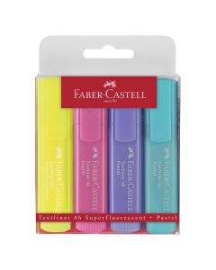 Resaltador textliner Faber Castell pastel 4und