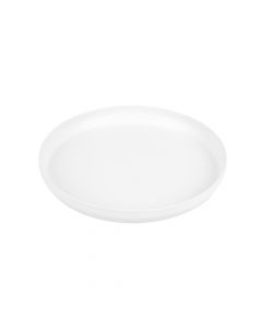 Porta vela metálico pequeño blanco