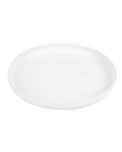 Porta vela metálico mediano blanco