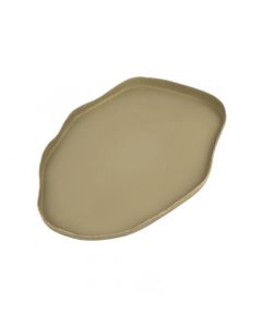 Adorno decorativo metálico grande gris