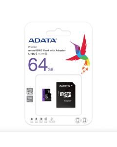 Memoria micro SD 64gb clase 10 adata ausdx64guicl10-ra1