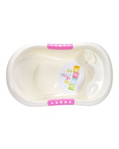Tina bebé pequeña blanco rosado