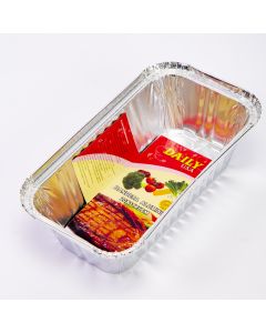 Bandeja aluminio 20x11x5cm 4und plateado