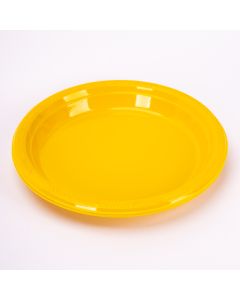 Plato plástico 9pulg 8und amarillo