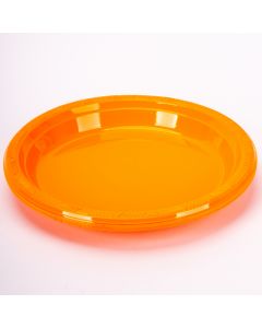 Plato plástico Jappy 9pulg 8und naranja