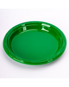 Plato plástico 9pulg 8und verde