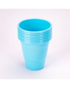Vaso plástico 12oz 8und celeste