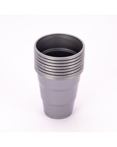 Vaso plástico Jappy 7oz 8und plateado