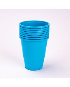 Vaso plástico 7oz 8und turquesa caribe