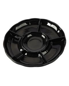 Bandeja plástica circular 3d 3und negro