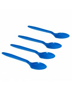 Cuchara plástica 8und azul