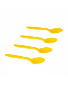 Cuchara plástica 8und amarillo