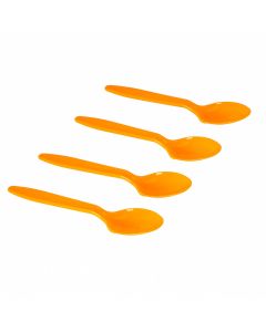Cuchara plástica 8und naranja