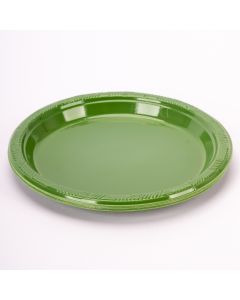 Plato plástico redondo 7pulg 8und verde cactus